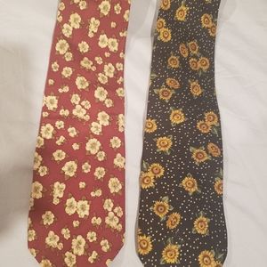 Set of 2 - Aeropostale Floral Neck Ties